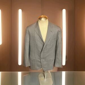 Hickey Freeman Gray 100% Worsted Wool Sport Coat Size 44R